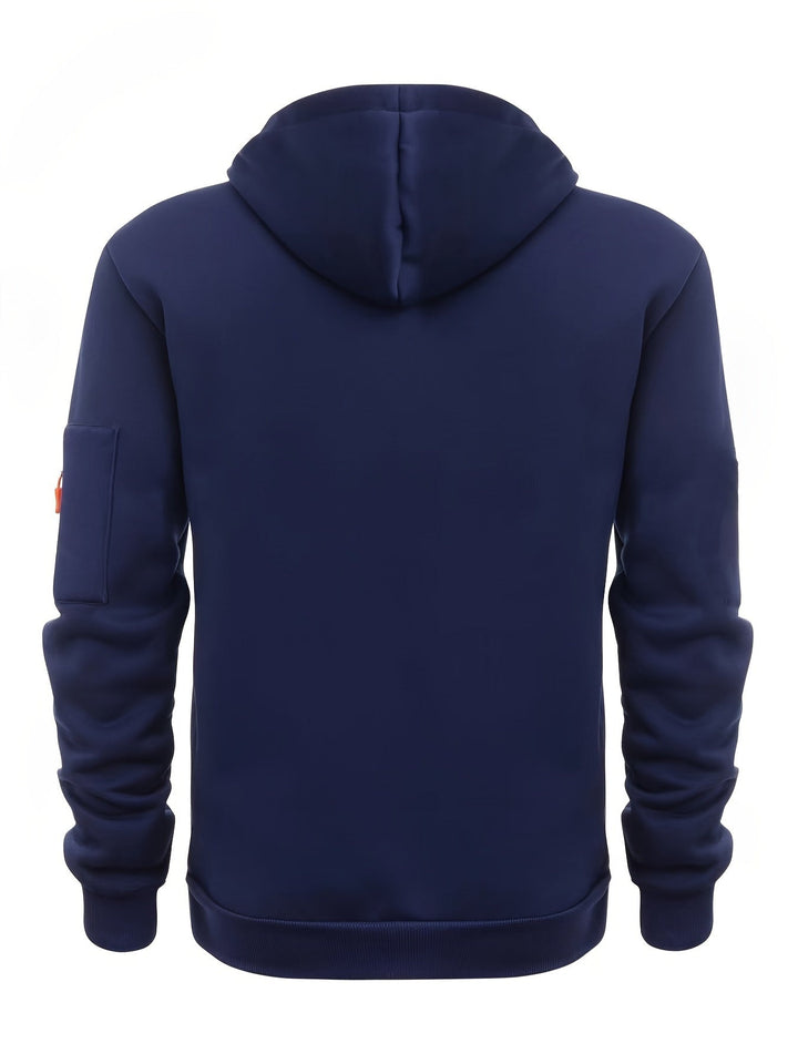 Ulysses | Men's Zip Up Hoodie Sweatshirt with Sleeve Pocket