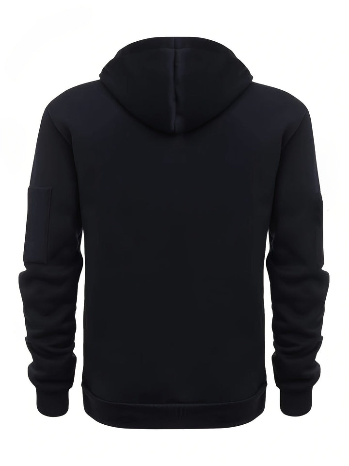 Ulysses | Men's Zip Up Hoodie Sweatshirt with Sleeve Pocket