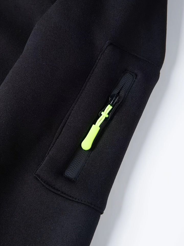 Ulysses | Men's Zip Up Hoodie Sweatshirt with Sleeve Pocket