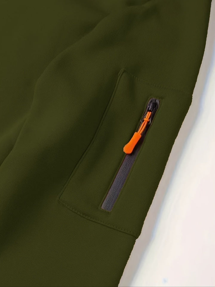 Ulysses | Men's Zip Up Hoodie Sweatshirt with Sleeve Pocket