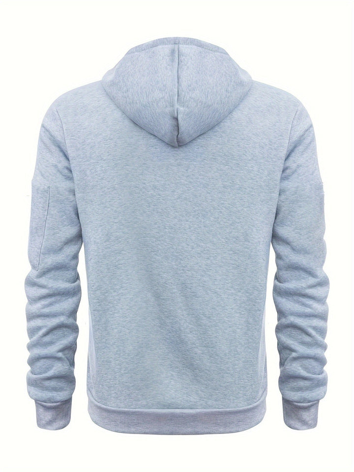 Ulysses | Men's Zip Up Hoodie Sweatshirt with Sleeve Pocket