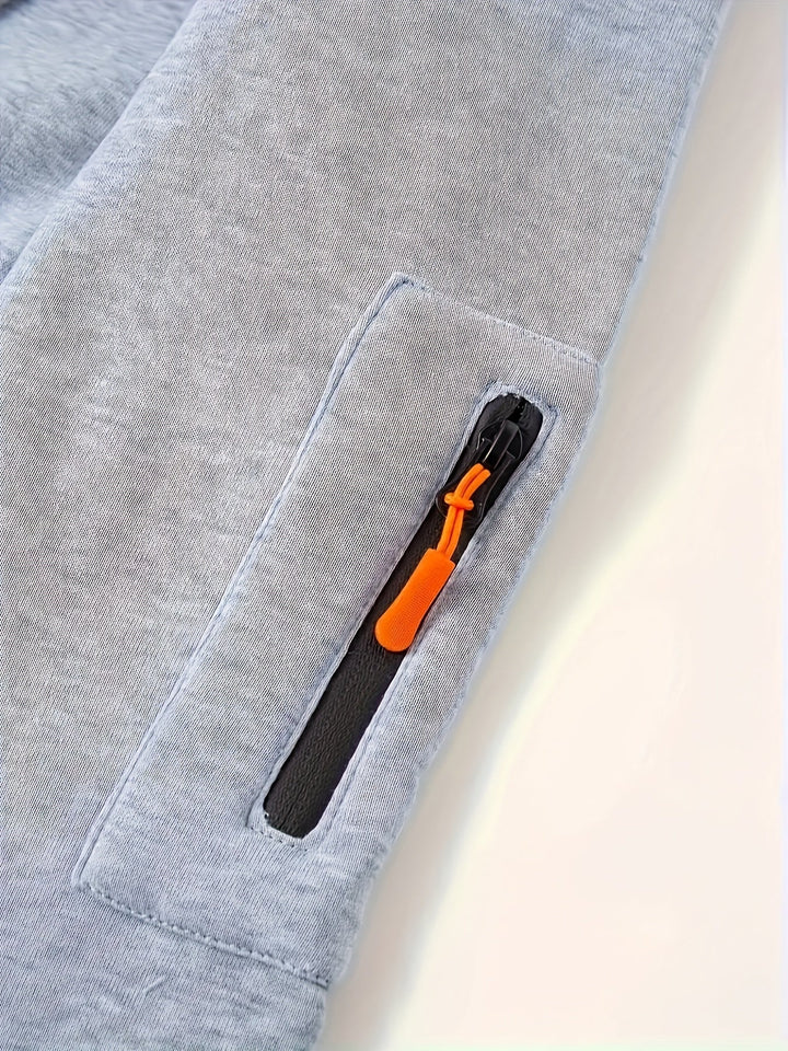 Ulysses | Men's Zip Up Hoodie Sweatshirt with Sleeve Pocket