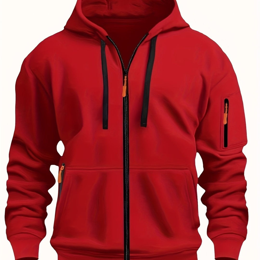 Ulysses | Men's Zip Up Hoodie Sweatshirt with Sleeve Pocket