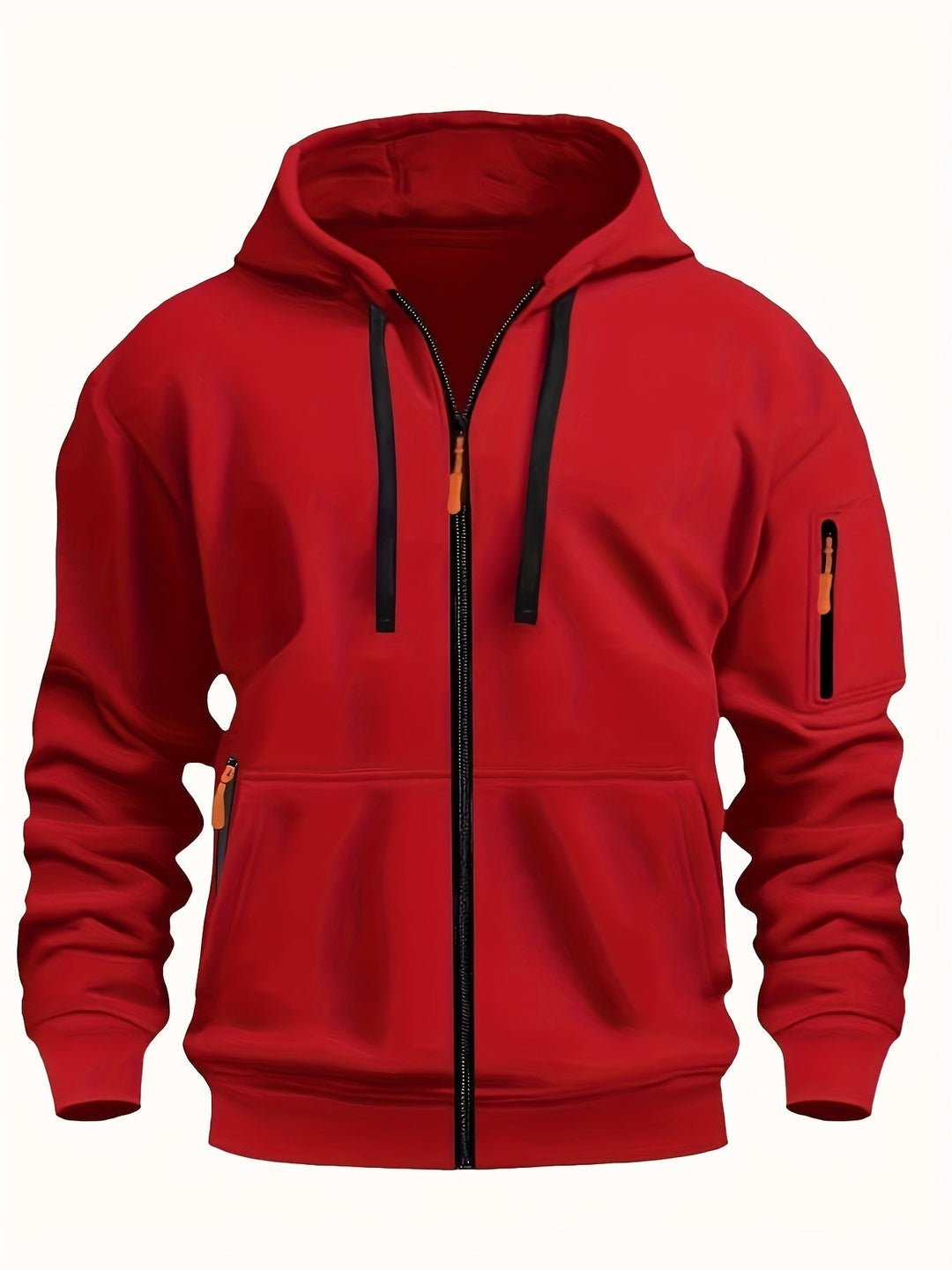 Ulysses | Men's Zip Up Hoodie Sweatshirt with Sleeve Pocket