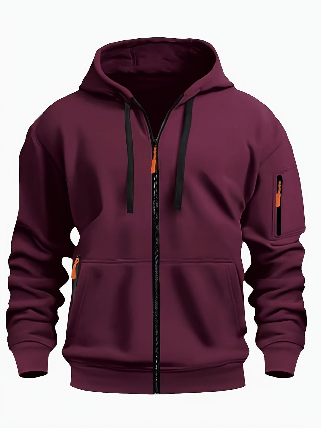 Ulysses | Men's Zip Up Hoodie Sweatshirt with Sleeve Pocket