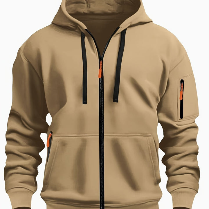 Ulysses | Men's Zip Up Hoodie Sweatshirt with Sleeve Pocket