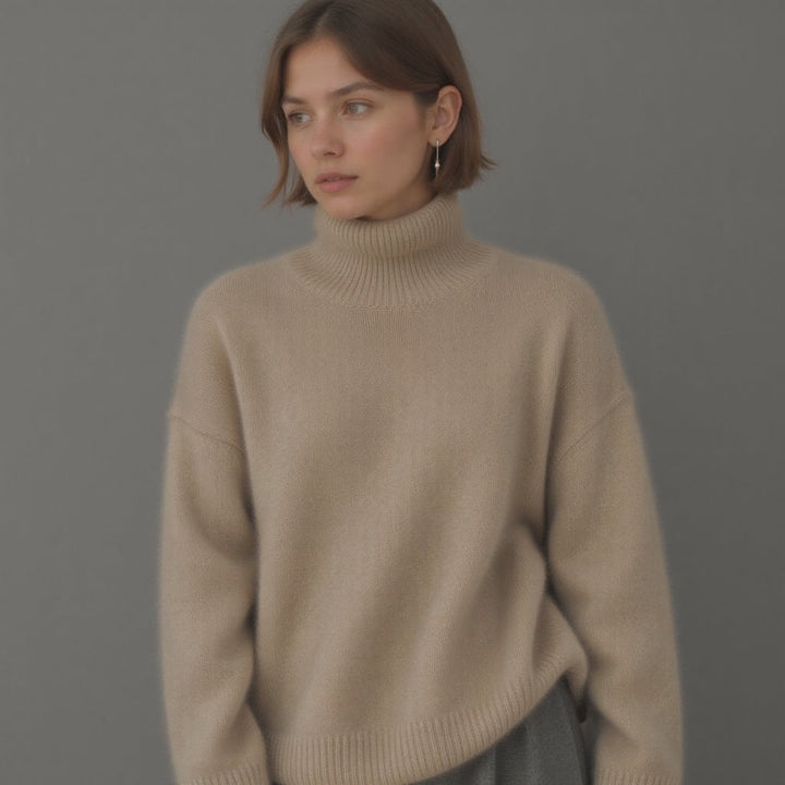 Vera | Kasjmier Trui Dames Oversized Col Roulé