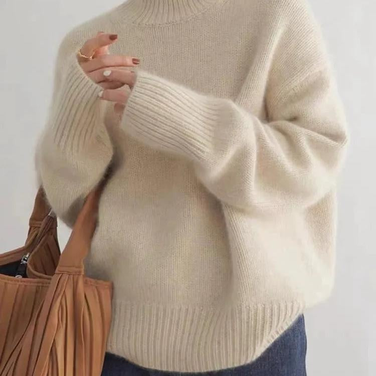 Vera | Kasjmier Trui Dames Oversized Col Roulé