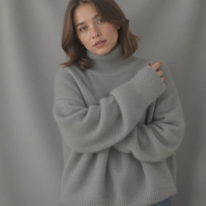 Vera | Kasjmier Trui Dames Oversized Col Roulé