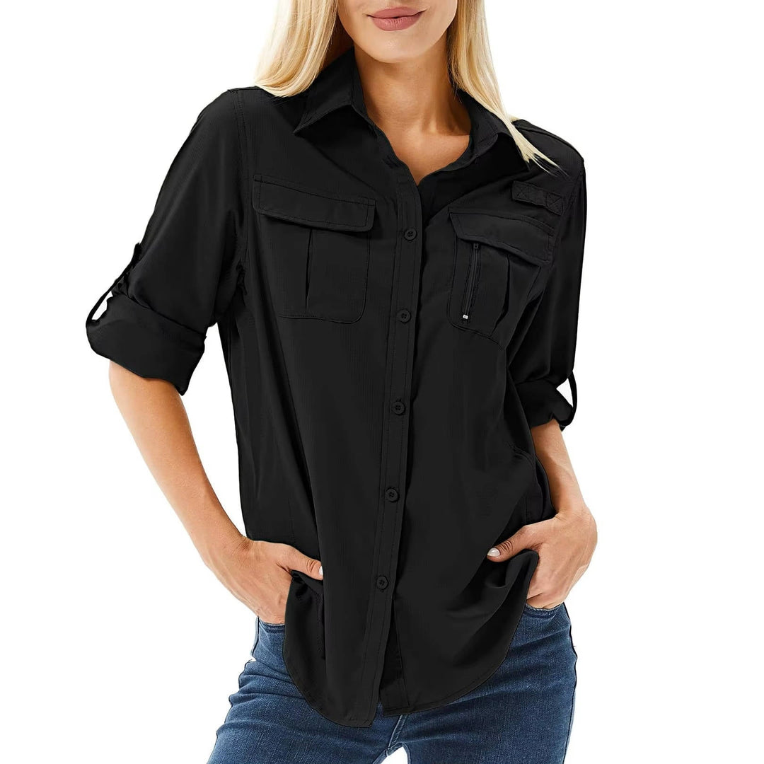 Vera | Overshirt Dames Lange Mouwen Borstzakken