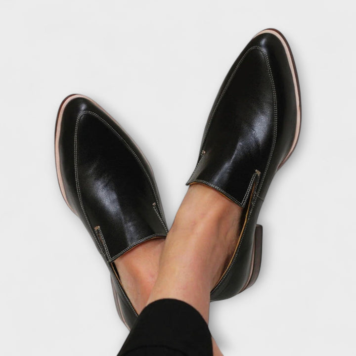 Vera | Penny Loafers Leer Dames Spitse Neus