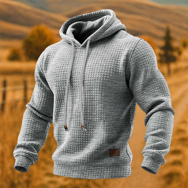 Wilfred | Men's Textured Waffle Pullover Hoodie with Hood