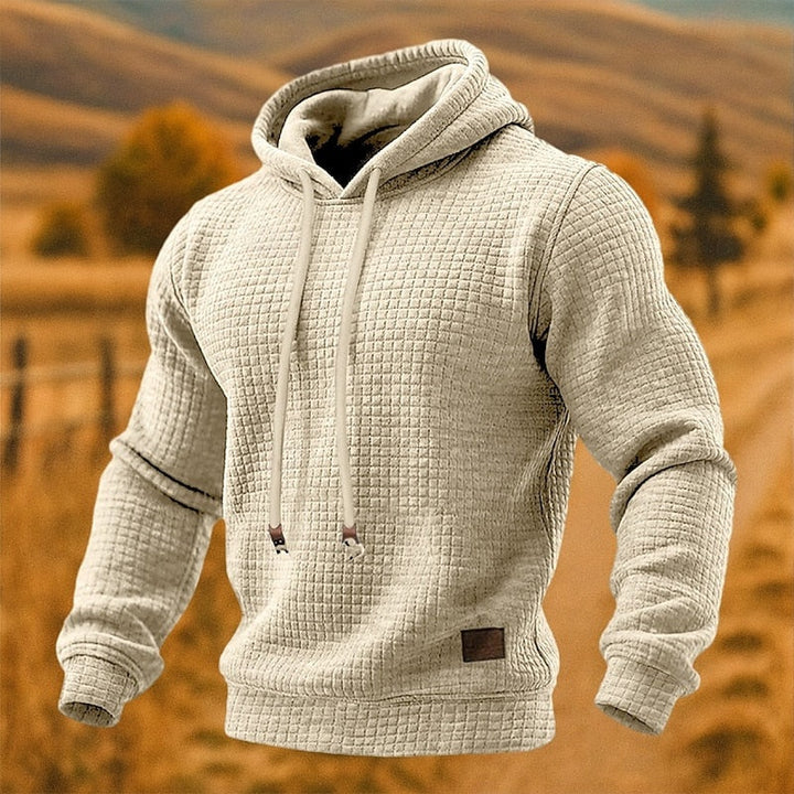 Wilfred | Men's Textured Waffle Pullover Hoodie with Hood