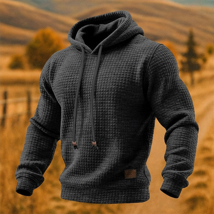 Wilfred | Men's Textured Waffle Pullover Hoodie with Hood