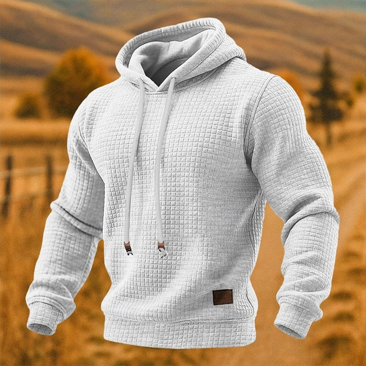 Wilfred | Men's Textured Waffle Pullover Hoodie with Hood