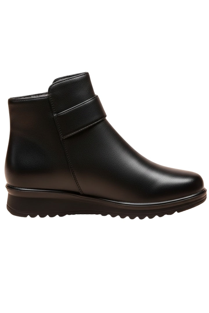 Willa | Women's Faux Fur Lined Ankle Boots with Side Zipper
