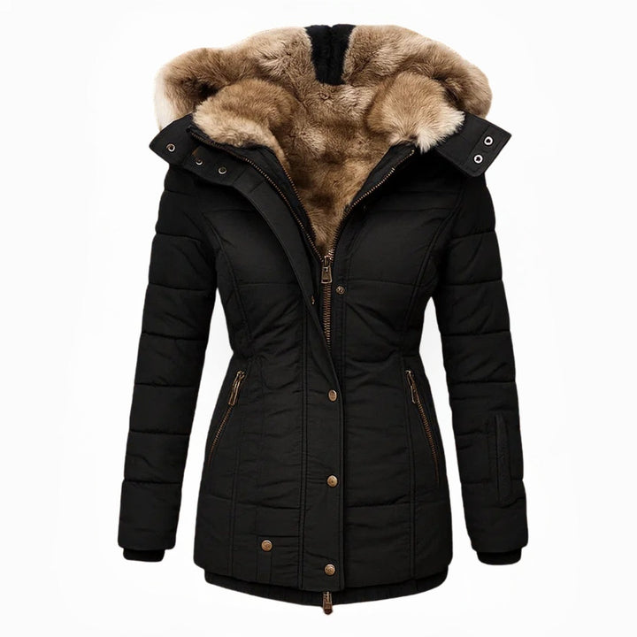 Willa | Women's Long Puffer Coat with Plush Lined Hood