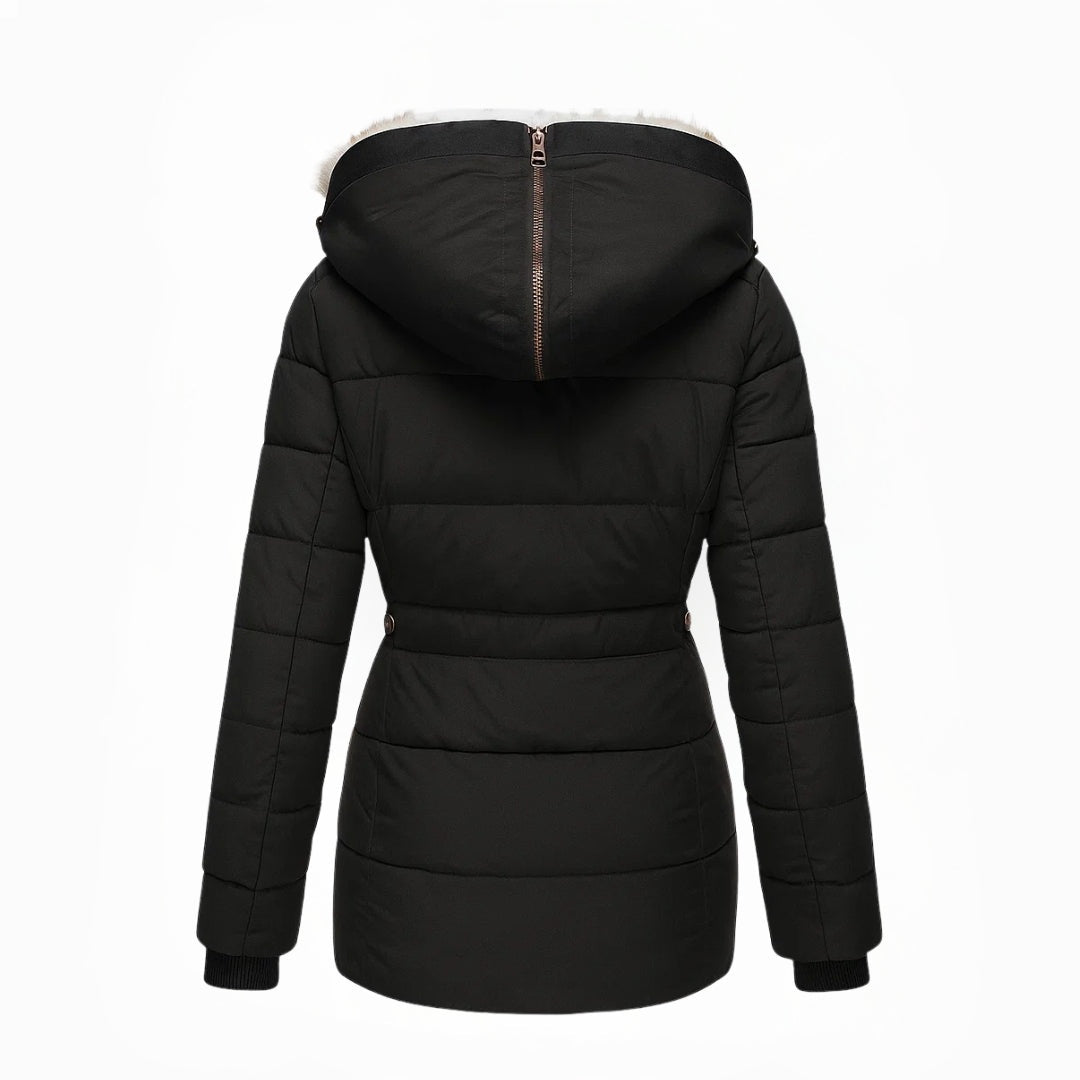 Willa | Women's Long Puffer Coat with Plush Lined Hood