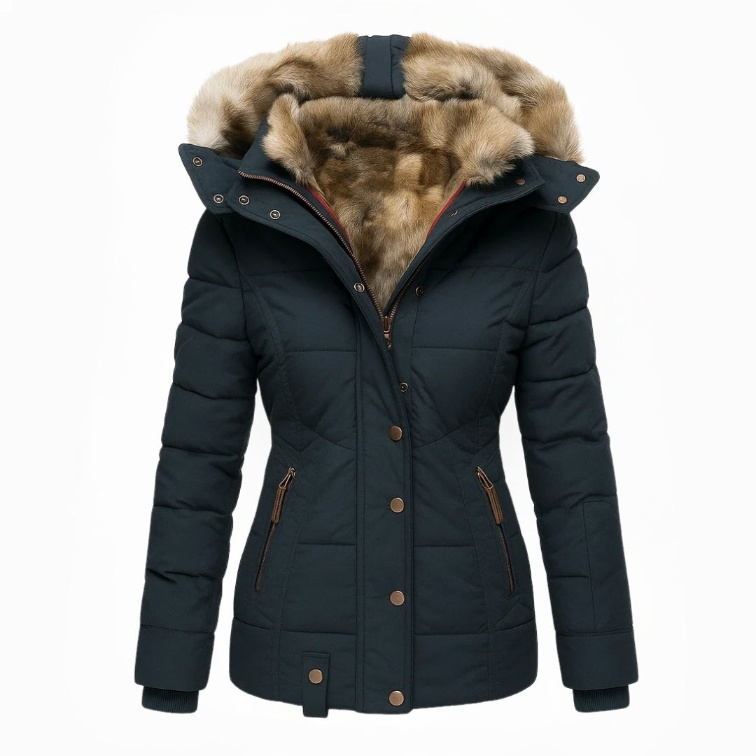 Willa | Women's Long Puffer Coat with Plush Lined Hood