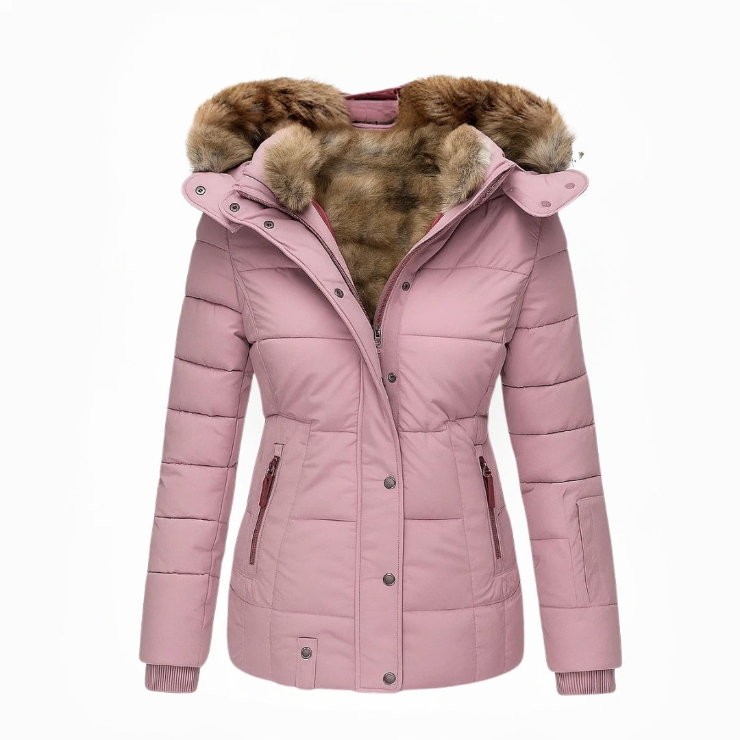 Willa | Women's Long Puffer Coat with Plush Lined Hood