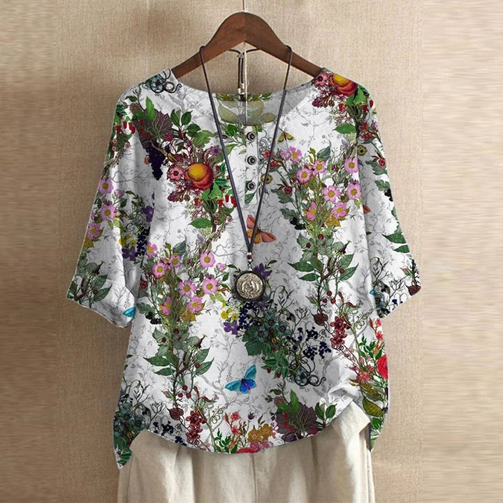 Willemijn | Blouses Dames Lange Mouw Bloemenprint Oversized