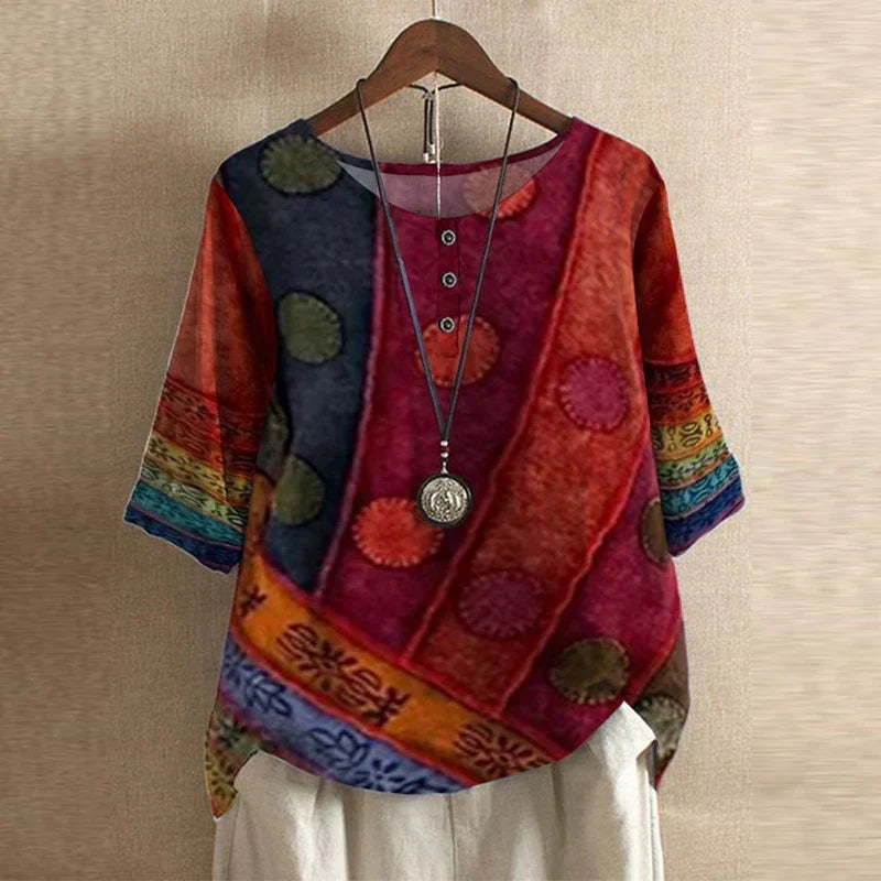 Willemijn | Blouses Dames Lange Mouw Bloemenprint Oversized