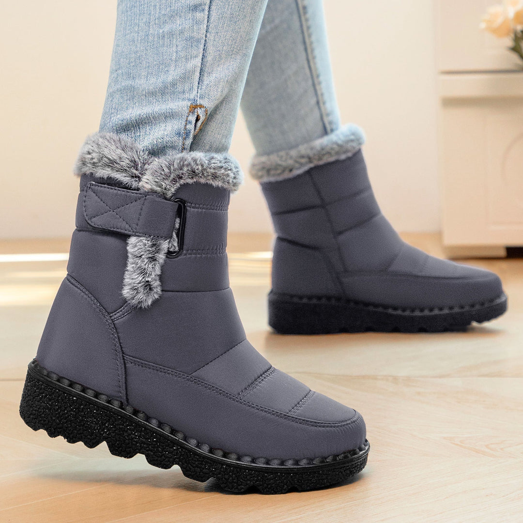 Winifred | Women's Faux Fur Winter Ankle Boots Quilted