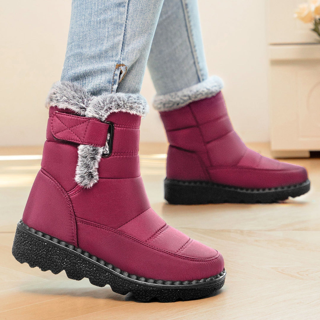 Winifred | Women's Faux Fur Winter Ankle Boots Quilted