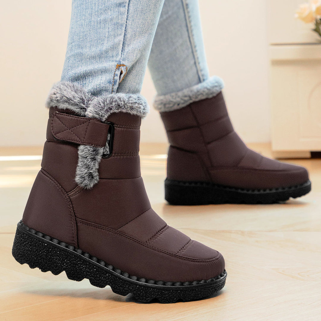Winifred | Women's Faux Fur Winter Ankle Boots Quilted