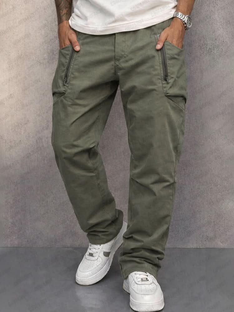 Wouter | Cargo Broek Heren Katoen Multi-Pocket Ritszakken