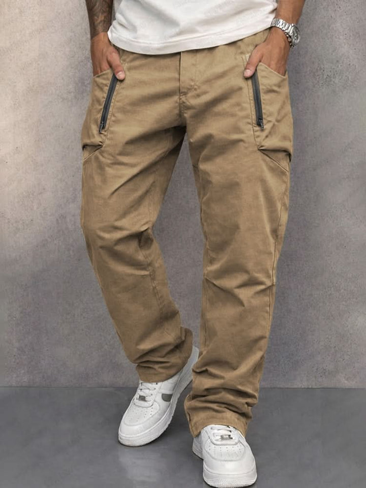 Wouter | Cargo Broek Heren Katoen Multi-Pocket Ritszakken