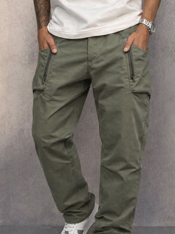Wouter | Cargo Broek Heren Katoen Multi-Pocket Ritszakken