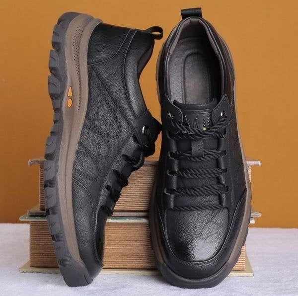Wouter | Leren Schoenen Heren Veterschoenen Stevige Zool