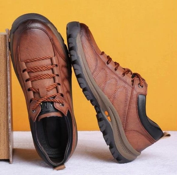 Wouter | Leren Schoenen Heren Veterschoenen Stevige Zool