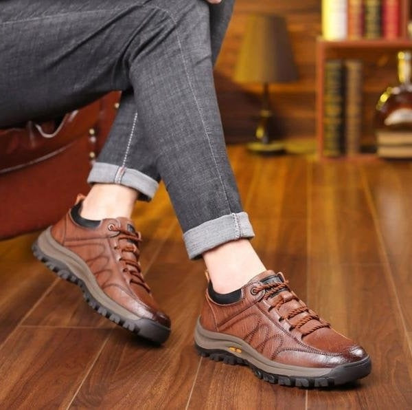 Wouter | Leren Schoenen Heren Veterschoenen Stevige Zool