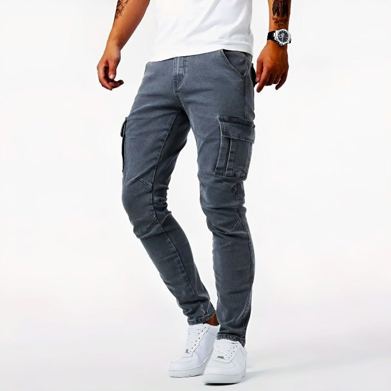 Wouter | Slim Fit Cargo Jeans Heren Cargozakken