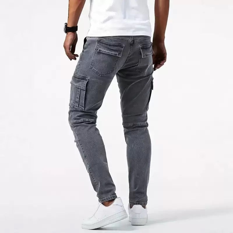 Wouter | Slim Fit Cargo Jeans Heren Cargozakken