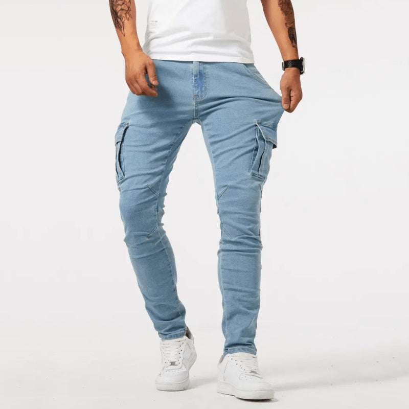 Wouter | Slim Fit Cargo Jeans Heren Cargozakken