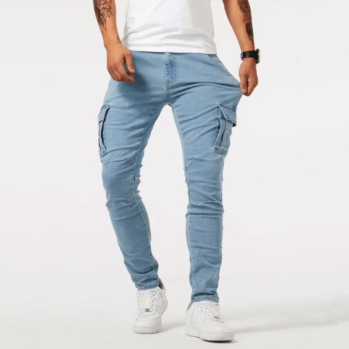 Wouter | Slim Fit Cargo Jeans Heren Cargozakken