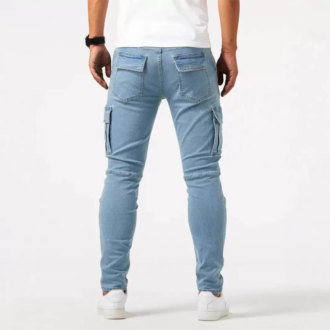 Wouter | Slim Fit Cargo Jeans Heren Cargozakken