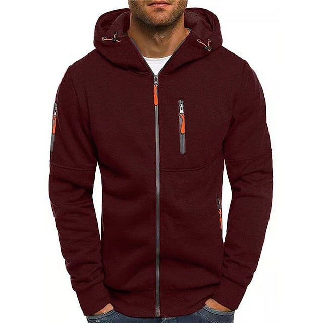 Wouter | Zip Hoodie Heren Met Capuchon Meerdere Zakken
