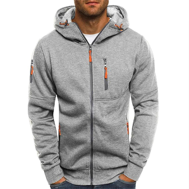Wouter | Zip Hoodie Heren Met Capuchon Meerdere Zakken