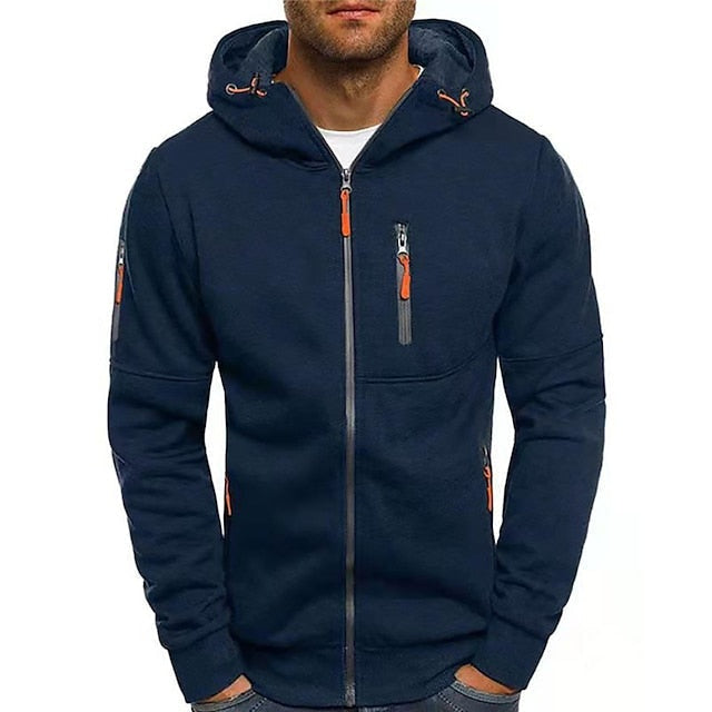Wouter | Zip Hoodie Heren Met Capuchon Meerdere Zakken