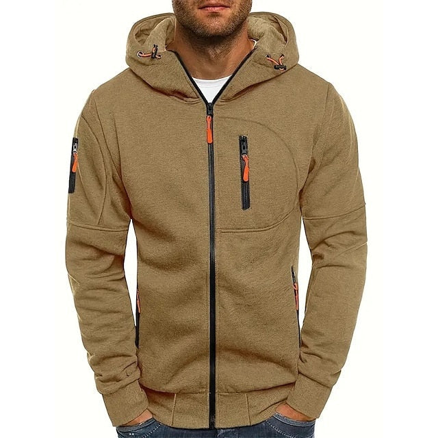 Wouter | Zip Hoodie Heren Met Capuchon Meerdere Zakken